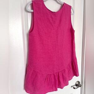 Francesca Bettini Women's Sleeveless Pink  100% Linen Made in Italy Top